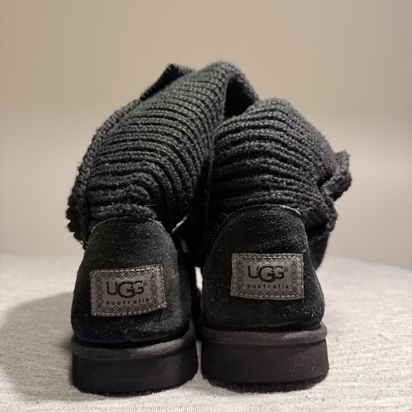 UGG Black Knit Button Boots - Picture 2 of 7